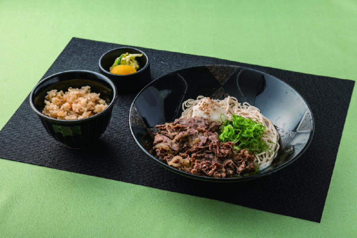 牛肉おろし定食(そば 又はうどん)