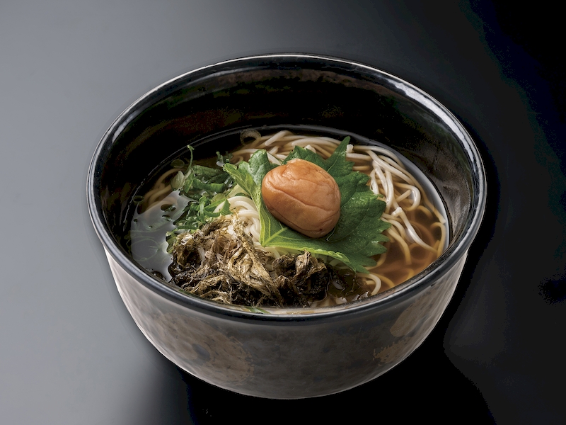 紀州梅とおぼろ昆布蕎麦(うどん)